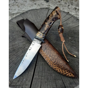 ДУБОВИЙ КЛИК ніж ручної роботи майстра Павла Гончаренка, сталь - ламінат зі сталі m398 64 HRC. Photo 2